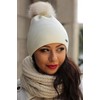 Alur Women's Beanie Winter Hat Knitted Hat with Bobble -