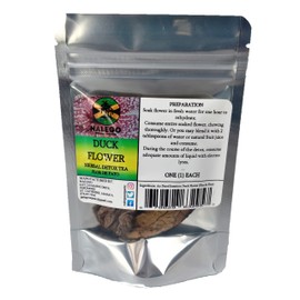 Nalego Duck Flowers Detox Tea | 1 Duck Flower | Wildcrafted Jamaican Alkaline Herbal Tea (Flor de Pato, Palo Guaco)