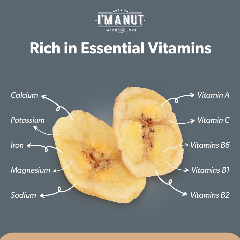Premium Dried Banana Chips 48oz | Non-GMO, Batch Tested Gluten