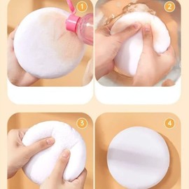 White 5 Inch Powder Puff, Extra Large Jumbo Size Body Powder Puff Dusting Powder Blending and Setting Makeup Foundation Loose Powder Puff