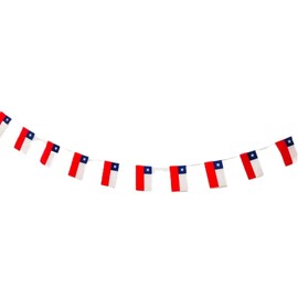 Pandiui23 Chile Flag Pack of 40, 11.4 m Flags, National Flag, 14 x 21 cm, for Garden Bar Decorations (Chile)