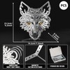 3D Puzzles for Adults, 679pcs Metal Wolf Head Model Set