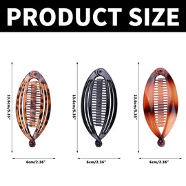 Bananen-Haarspangen-Set für Damen, Vintage-Fischschwanz-Haarspangen für dickes und feines Haar, rutschfeste Pferdeschwanz-Kämme, Bannana-Haarspange für Dusche, Arbeit, Party und Hochzeit, 6 Stück