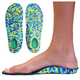 Childrens Insoles for Kids with Flat Feet Who Need Arch Support by Kidsole (Kids Size 2-6)