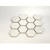Splash Cascade 1" Hexagon Mosaic Tile (White, Sample)