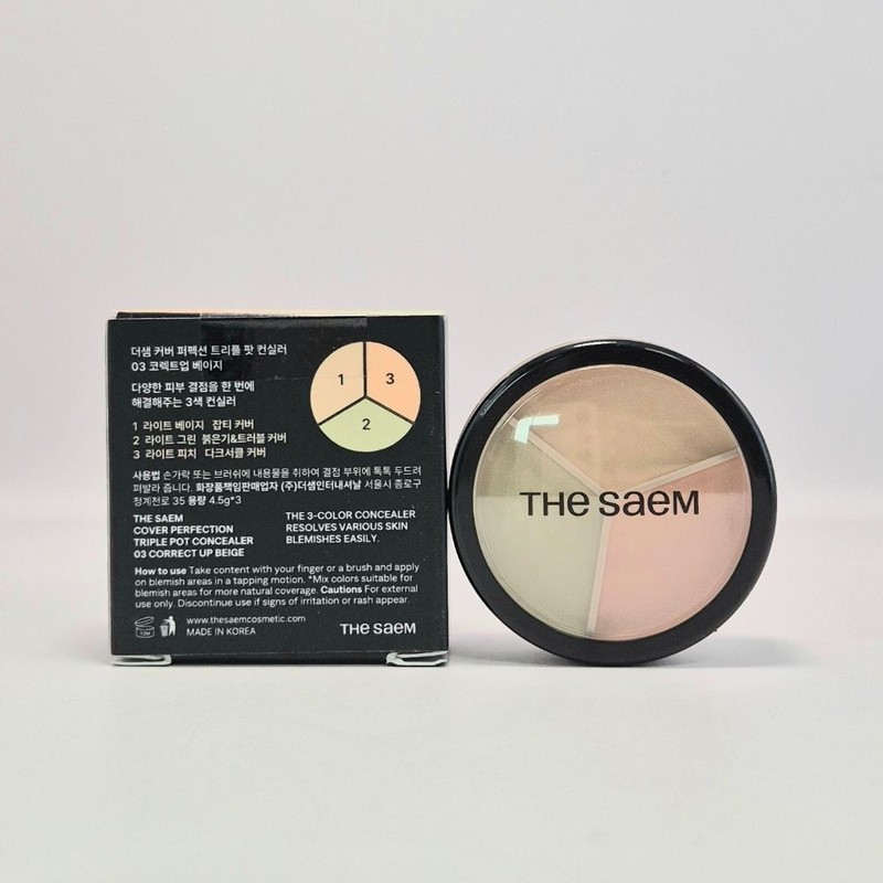 The Saem Cover Perfection Triple Pot Concealer 13g Dark Circle