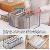 3Pcs Wardrobe Clothes Organizer,7+7+9 Grids Drawer Organizers、Washable Foldable Drawer Clothes