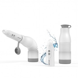 AQUATIZ Upgraded Portable Bidet for Travel – Extendable Water Bottle (350–550ml), IPX7 Waterproof, 2 Spray Modes & Water Pressures, Rechargeable (60 Uses), Compact Handheld Hygiene Washer