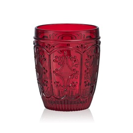 Fitz and Floyd Trestle Rocks Double Old Fashioned, Set of 4, Red