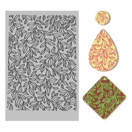 arriettycraft Polymer Clay Sheets Texture Sheets for Earring Jewelry Making, Clay Leaf Texture Mats for Polymer Clay Projects, Polymer Clay Leaves, Stamp, Earrings, Tools