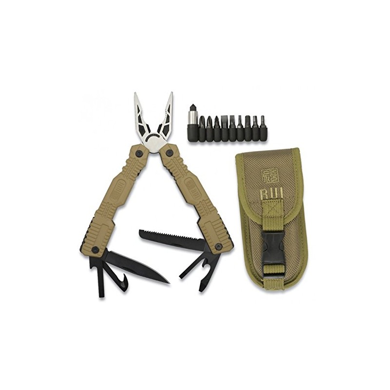RUI TACTICAL POCKET MULTI TOOL SCREW DRIVER WINDOW PUNCH PLYERS