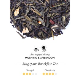 TWG Tea | Singapore Breakfast Tea | Black Tea & Green Tea | Vanilla & Spices | 15 Hand Sewn Cotton Tea Bags| Gift Set