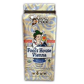 THE COFFEE FOOL Fool's Decaf Organic Fair Trade House Vienna (Coarse Grind) 11 Ounce