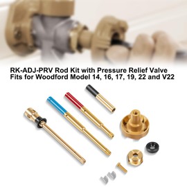 yourour RK-ADJ-PRV Rod Kit Metal Handle, Adjustable Rod with Pressure Relief Valve RK Repair Kit Compatible with Woodford Model 14, 16, 17, 19, 22 and V22