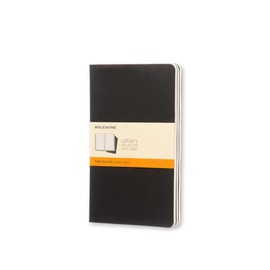 MOLESKINE RULED CAHIER L - BLACK COVER (3 SET)