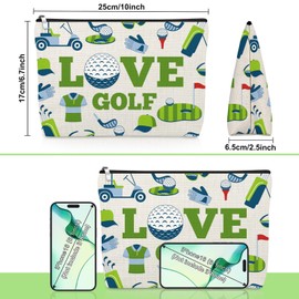 Golf Lovers Gifts for Women Makeup Bag Inspirational Present for Her Golf Team Gifts for Coach Golfer Sports Lovers Cosmetic Bags Christmas Birthday Present for Golfer Friends Teacher Travel Pouch