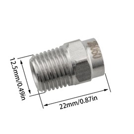 Ruiwaer 2PCS Silver 25 Degree Surface Cleaner Tips Orifice 1.5 1/4 Inch NPT Male Fitting Pressure Washer Water Broom Universal Replacement Nozzle for Water Gun, Water Broom and Surface Cleaner