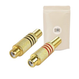 Pair the RCA socket with the red and black stereo plug