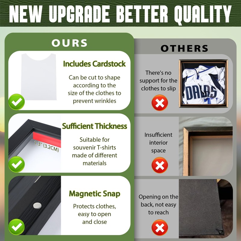1 Pack T Shirt Display Frame, Bigger 18" x 14"