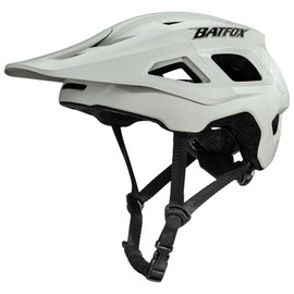 BATFOX Mountain Bike Helmet for Men Women,MTB Bicycle Cycling E-Bike Helmet for Adults Fit(52-60CM) (Khaki, M(52-56CM))