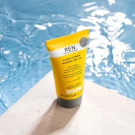REN Clean Skincare Clean Screen SPF30, Mattifying Face Sunscreen, for Sensitive Skin, Travel Size 10ml