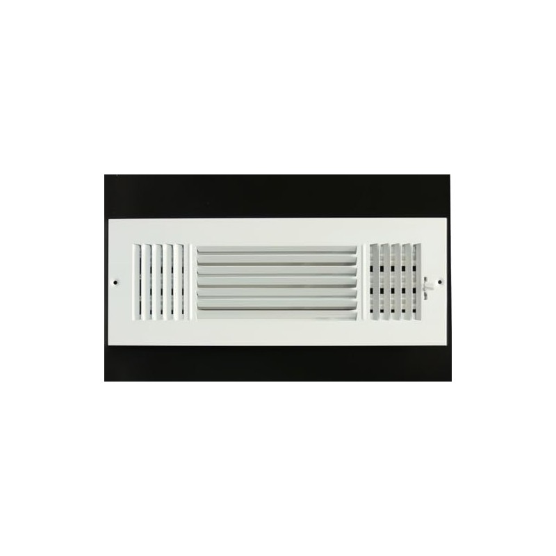 HVAC Premium 12"w X 4"h 3-Way Flat Stamped Steel -