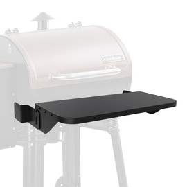 BBQ-PLUS Folding Front Shelf for Camp Chef 24" Pellet Grills,BBQ Grill Shelf Table Accessories for Camp Chef PGFS24,Black