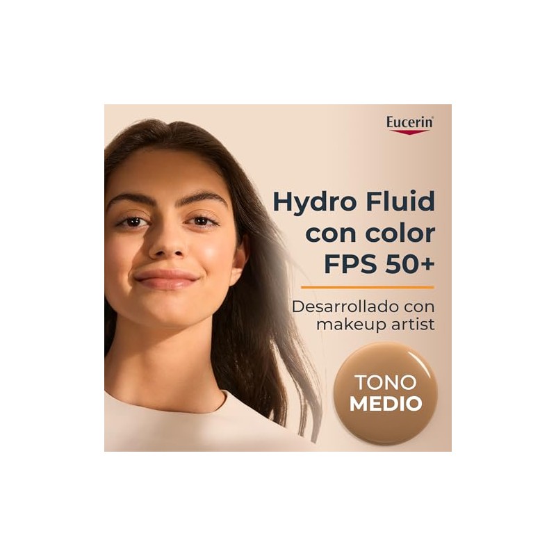 Eucerin Sun Face Hydro-Fluid FPS 50 + Tono Medio 50ml