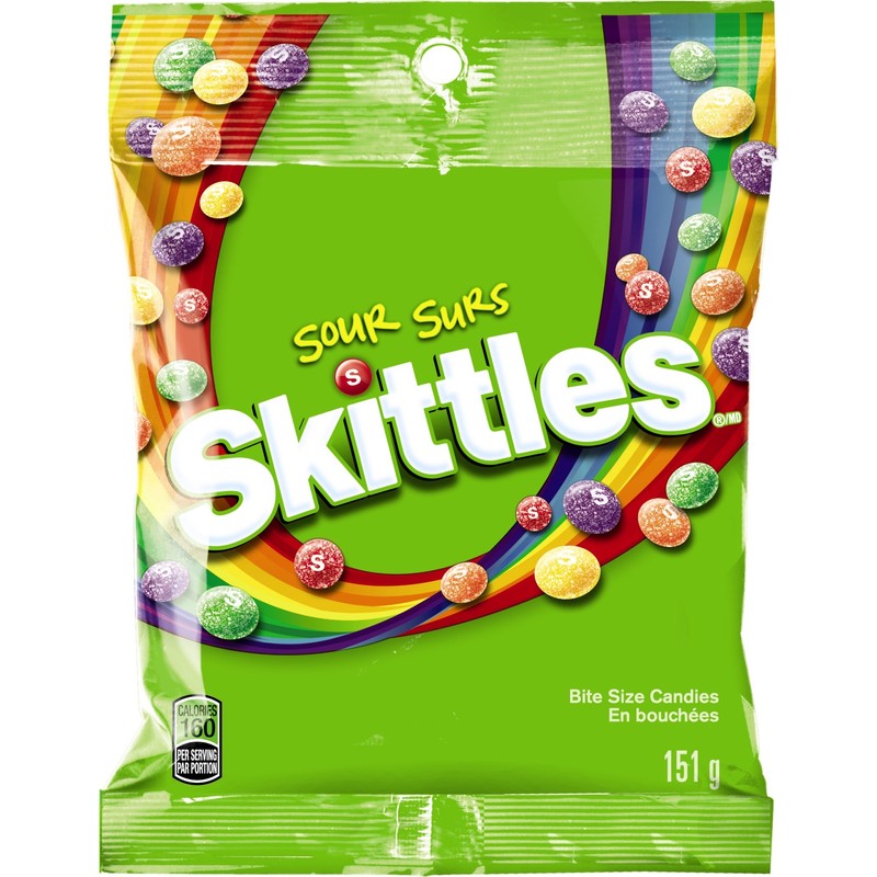 Skittles Candy, Sours, 5.7 Ounce (Pack of 12)