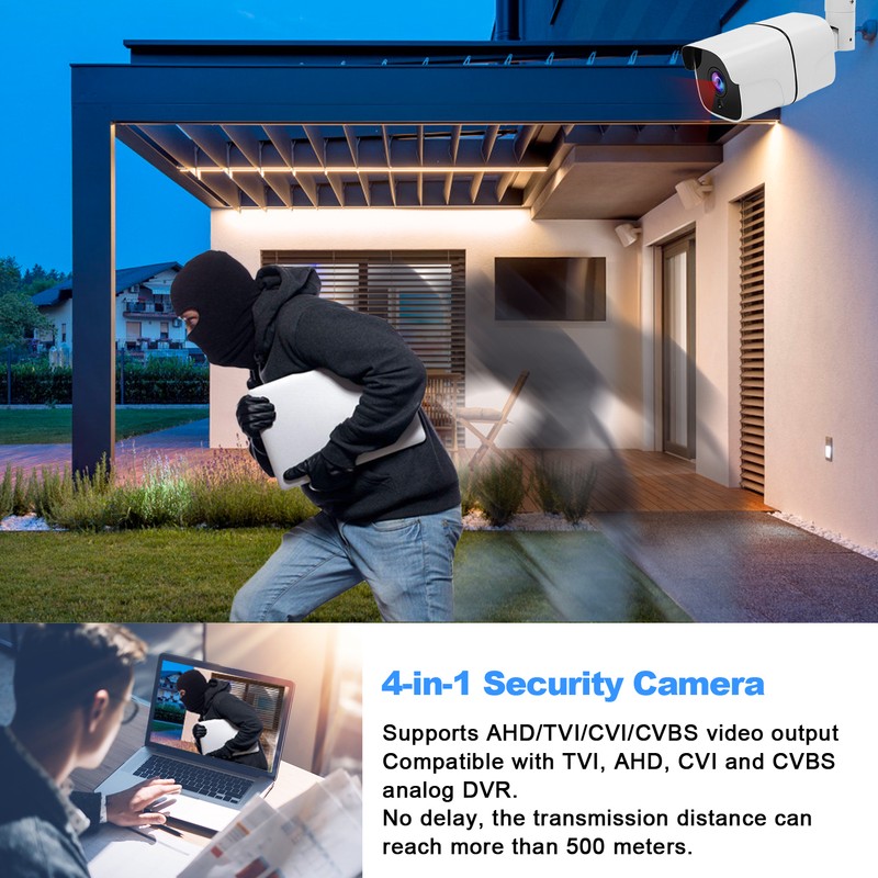 Outdoor Security Camera HD 1080P 2MP IP66 Waterproof Infrared Night