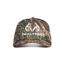 Realtree Men's Edge Camo Hat with 3D Embroidered Antler Logo Hats - Premium 6 Panel Caps for Hunting, Fishing, Hiking and Outdoors