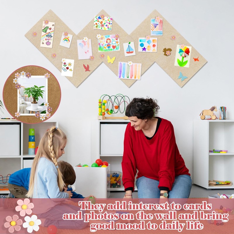 30PCS Decorative Push Pins for Cork Board – 20mm Resin