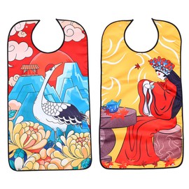 Large Bib Giant Bib Dining Apron: 2 Pieces Dining Apron for Adults Christmas Gifts Waterproof Apron Dining Bib Clothes Protector Seniors Elderly Disabled Patients Clothing Protector