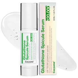 COSYUREE Glutathione Spicule Serum | 120,000 Micro Spicules for Glass Skin, Radiance Booster | Collagen, Probiotics, Antioxidants, Cica Heartleaf Lightweight Anti-Aging Korean Skincare Serum (1.69 fl.oz.)