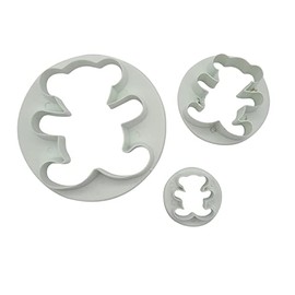 Teddy Bear Fondant Cutter Set - 3 Sizes - Sugarcraft Tools (1 Pk)