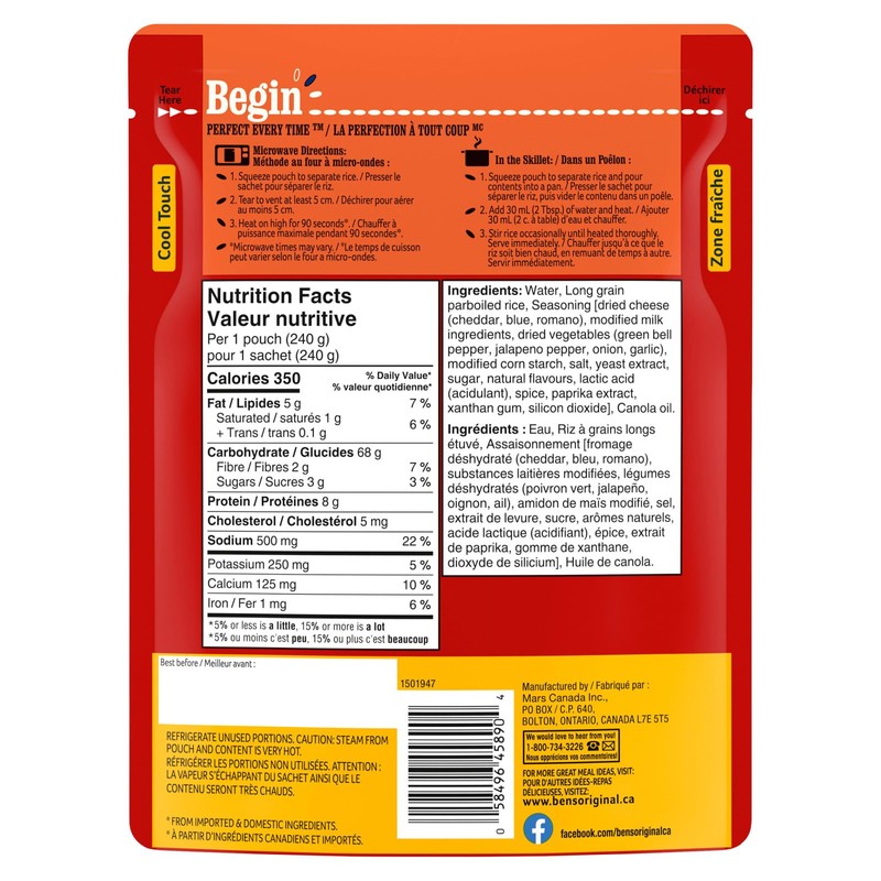 BEN'S ORIGINAL Spicy Style Cheddar & Jalapeno Flavour, Long Grain