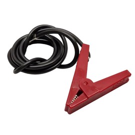 Doblit Replacement Live and Earth Heavy Duty Connection Leads For Electric Fence Energiser | Red & Green | Fence and Ground Spares | 130cm Insulated Cable with Crocodile Clip | Stainless Steel Teeth
