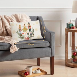 Christmas Cushion Cover, 50 x 30 cm, Christmas Cushion Cover, Christmas Decoration, Indoor, Christmas Decorations, Cushion Cover for Christmas Cushions, Sofa Cushion, Decorative Cushion, Decorative