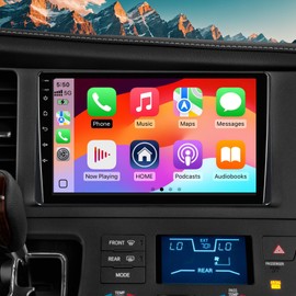 2+32G Android 12 Double Din Car Stereo for Toyota Sienna 2015-2018 with 9 Inch Touchscreen Radio Built-in Wireless Carplay/Android Auto/GPS/Bluetooth/FM/AUX-in/Steering Wheel Controls/Backup Camera