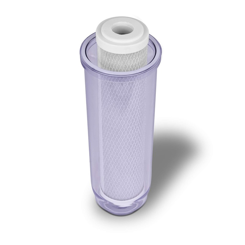 Dual Whole House Water Filter System, Transparent Standard Housings, Presser
