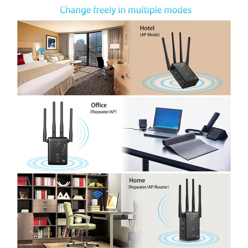 VICTONYUS VICTONY WA1200 Wireless Range Extender 1200Mbps WiFi Extneder Dual