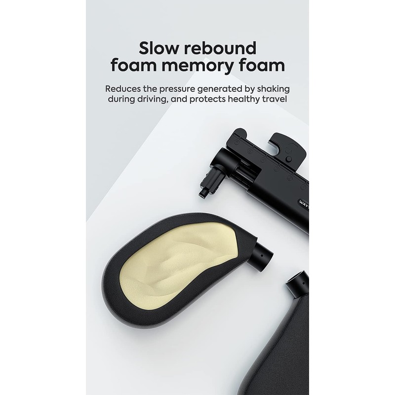 cofcvgs Car Headrest for Kids and Adults, 180° Adjustable Side