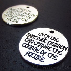 Wholesale Charms Lord Of The Rings Quote Charm Pendants Jewelry Making Supply Pendant Bracelet DIY Crafting (10)