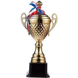 Large Winner Trophy - Winner Trophy 36 cm High, Golden Trophy for Sports Tournaments, Competitions, Award Ceremonies & Party Gifts (36 x 18 x 9.5 cm)