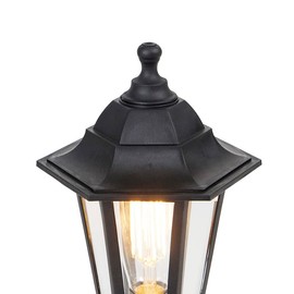 Qazqa - Classic I Antique Classic Floor Lamp I Floor Lamp I Lamp I Lamp I Lamp I Light for Outdoor Use Black 42.2 cm IP44 - New Haven I Outdoor Lighting - Plastic Round - LED Suitable