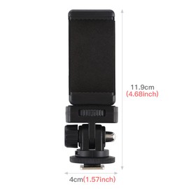 Mikankawa Cold Shoe Head Smartphone Holder Camera Smartphone Mount Tripod Holder for SLR Photography Photography 180° Vertical & 360° Horizontal Rotation, Universal Type