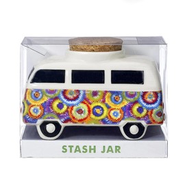 FASHIONCRAFT Vintage Bus Stash Jar - Colorful Flower Burst Design