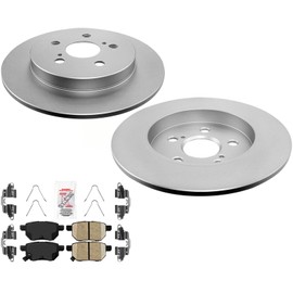 AmeriBRAKES Coated REAR Disc Brake Rotors & Pads Replacement Parts For 2020-2021 Prius Prime