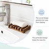Wooden Soap Holder, Teak Soap Dish Wooden Sponge Holder for