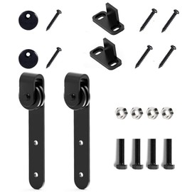 Hopbucan 10Pcs 0.63inch-0.78inch Carbon Steel Cabinet Sliding Door Barn Hardware Kit Sliding Door Bezel Hanging Rail Slides